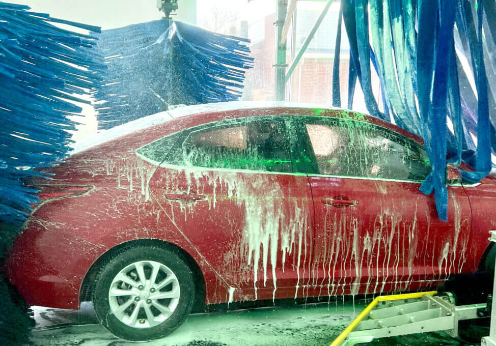 A Close-up View of Express Car Wash at Austin, TX